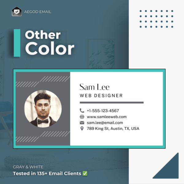 Customizable Email Signature Color Themes