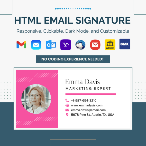 Professional Clickable Email Signature Template