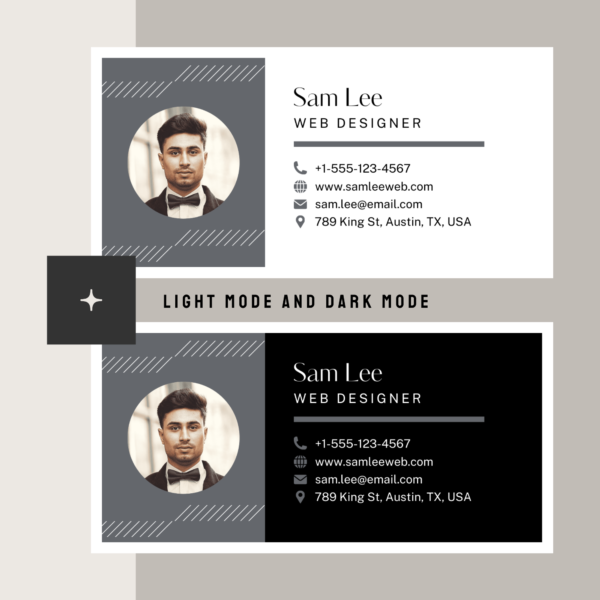 Light Mode and Dark Mode Signature Design